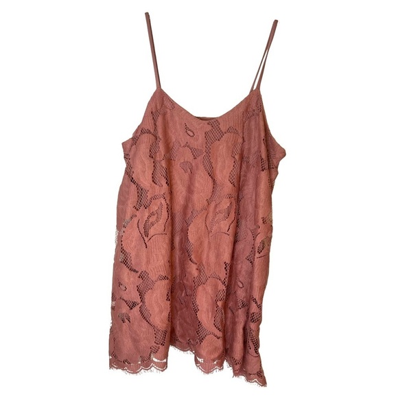 Lori Goldstein LOGO Lace & Lined Spaghetti Strap Top - Picture 1 of 5